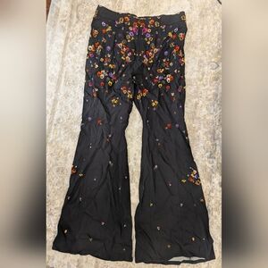 Givenchy Paris Pansy Print Flared Leg Trouser
